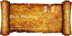 Baji Bettina névjegykártya