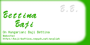 bettina baji business card